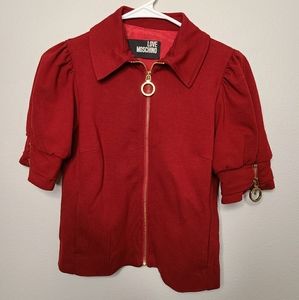 LOVE MOSCHINO - Red Velvet Blouse